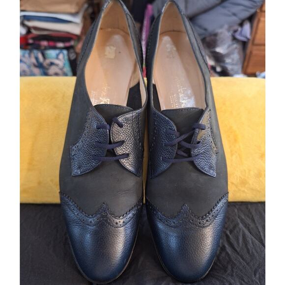 Salvatore Ferragamo Boutique Ferrara Oxford Wingtip 10.5 Italy Leather Designer - Picture 9 of 9